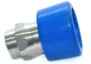 Stainless steel quick coupling (female) with 1/2" external thread and rubber-covered end