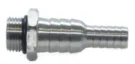 Stainless steel hose tail (barbed) ½’’ and ¾’’ with external thread