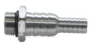 Stainless steel hose tail (barbed) ½’’ and ¾’’ with external thread